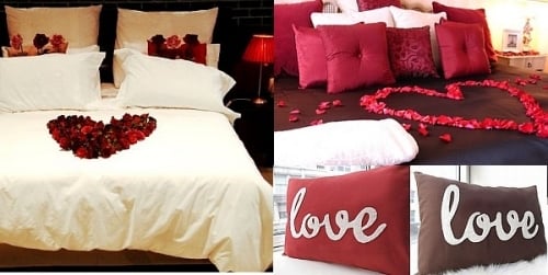 schlafzimmer dekoration zum valentinstag ideen