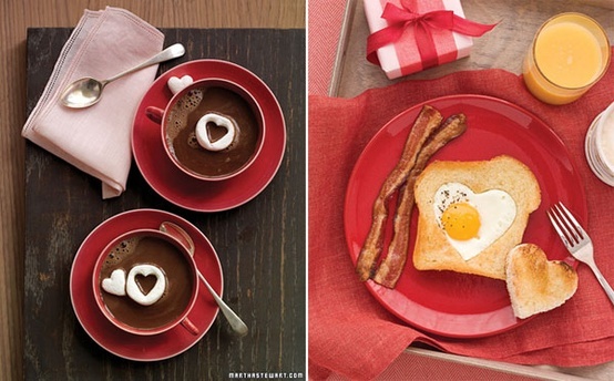 Ideen zum Valentinstag kaffee eier herzen