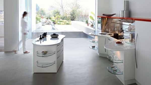 weiße Kücheninsel Kücheneinrichtung Snaidero Design