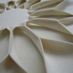 Akustik Wandpaneele-Weiß Relief Blumenmuster Design Ideen
