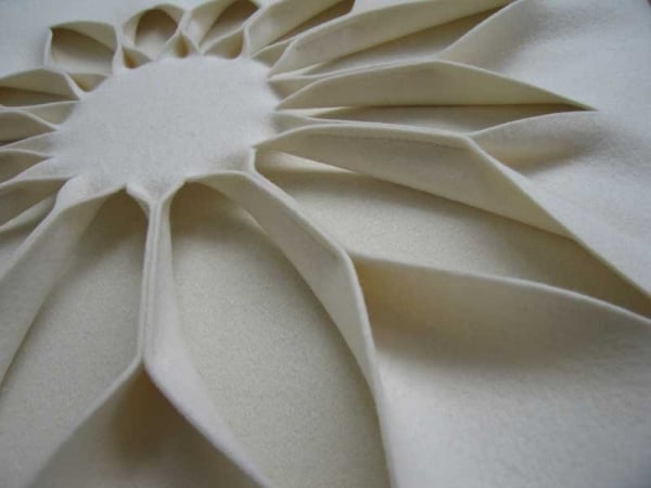 Akustik Wandpaneele-Weiß Relief Blumenmuster Design Ideen