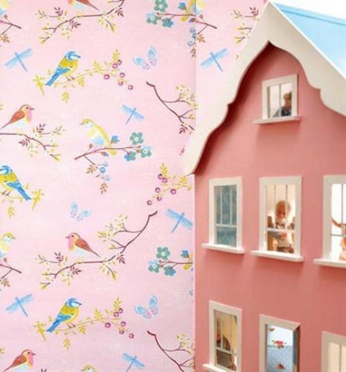 Deko Ideen Babyzimmer Tapeten-rosa Muster