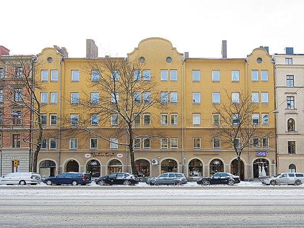 Exterior Gebäude Stockholm kleine Weiße Wohnung