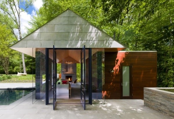 Glasschiebetür Haus Design Pavilion