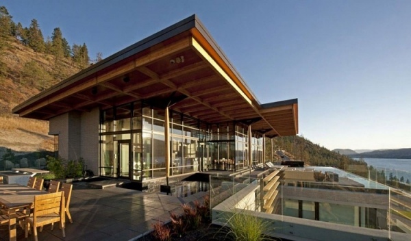 Haus Modern Pool Kelowna Kanada-Okanagan See 