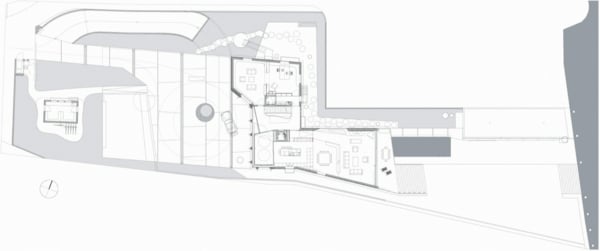 Haus Pool-Bauskizze Plan