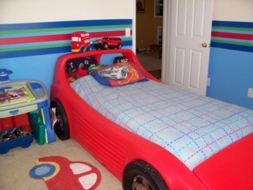 Jungen Zimmer Bett Design-Idee Auto