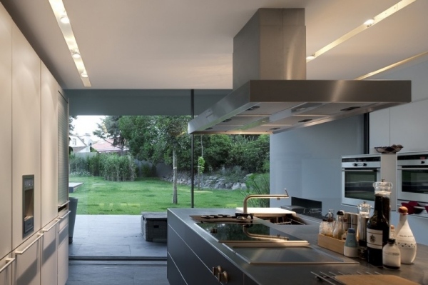 Küchentheke-minimalistisch Abzugshaube Design