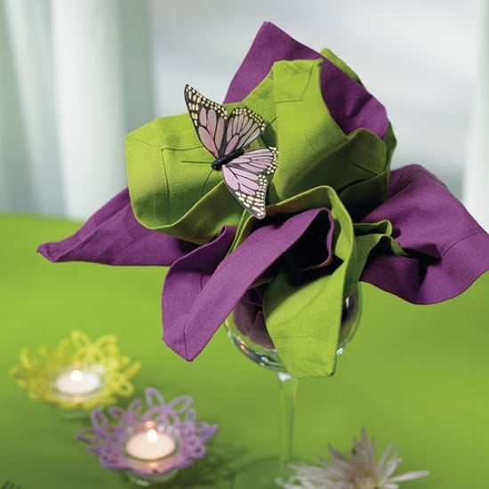 Lavendel Schmetterling Kerzen Ostern Frühlingsdeko Idee