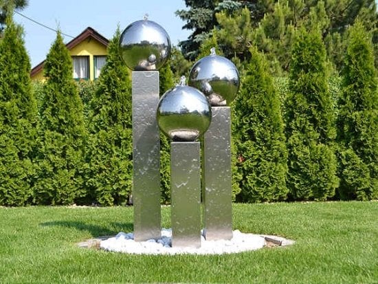 Moderne Wasserbrunnen Brunnen Edelstahl 
