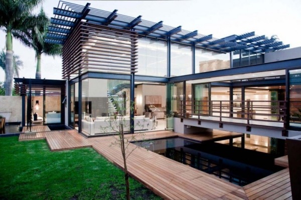 Modernes Haus Pool Terrasse 