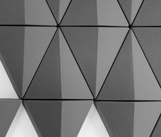 Modulares Wand-System grau dreieckig Reliefwand