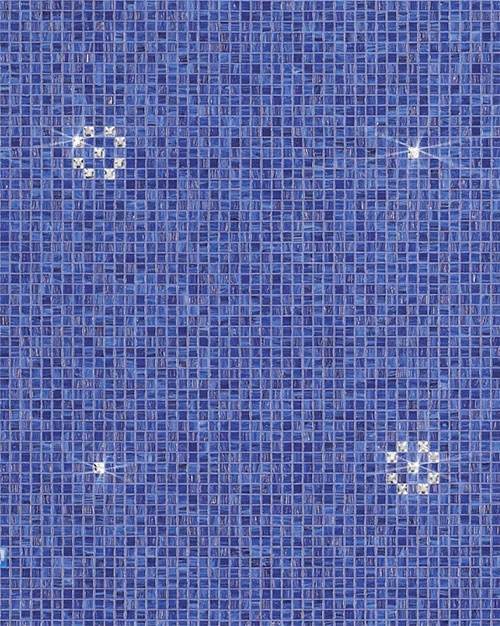 Mosaikfliesen blau-Kristalle Swarovski