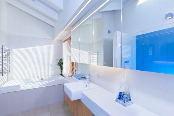 Puristisch Weiß Badezimmer Design 