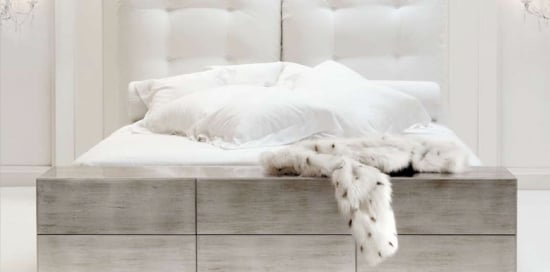 Schlafzimmer Bett-Weiß Cyrus Italienische Möbel