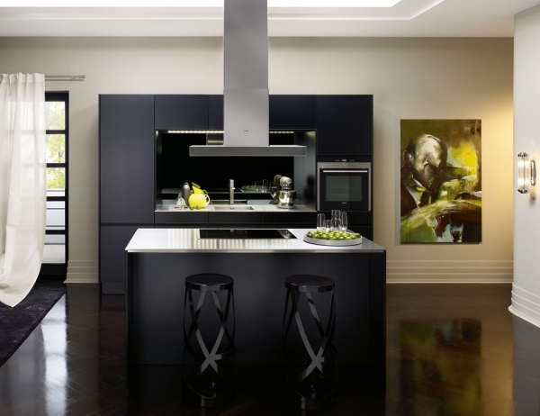 Schwarze Küche ultra modern SieMatic Design