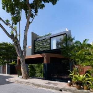 Singapur-Maximum Garten Haus Fassade