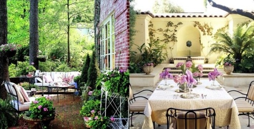 Toskanische Terrasse-Gartengestaltung