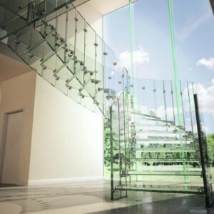 Treppen Design Fly Siller-Glasstufen Glasgeländer