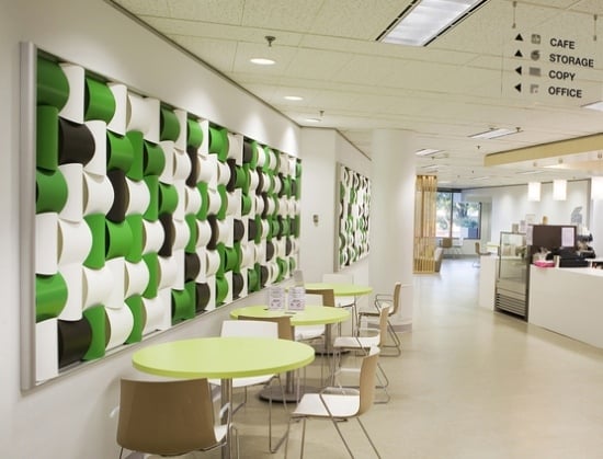 Wovin Wall-Design Innenarchitektur weiß-schwarz-grün Wandsystem