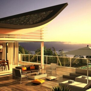balkon und dachterrasse modern idee design sitzbereich sonnenschirm