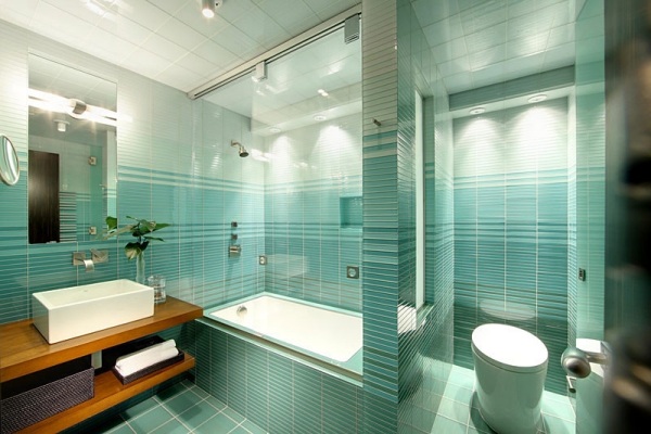 modernes haus design mit seeausblick badezimmer