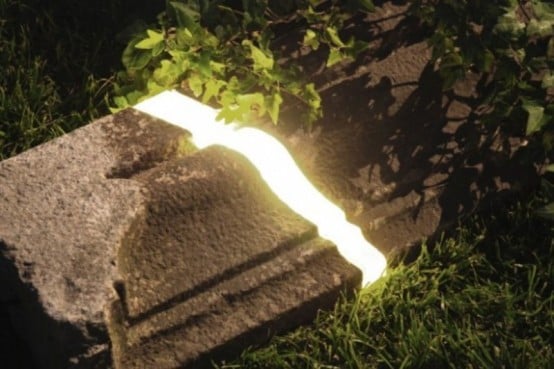 designer beleuchtung aus holz resten stein optik