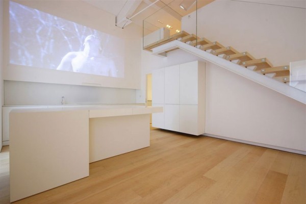 duplex apartment küche projektor