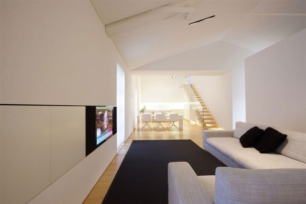 duplex-apartment minimalismus weiß