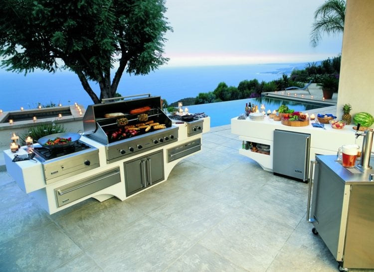 garten lounge modern-design-grill-stahl-terrasse