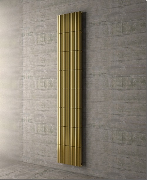 ideen für modernes heizungskörper design bambus gold