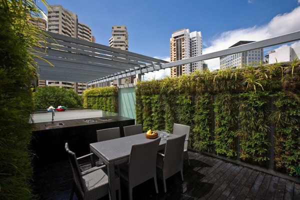 indoor garten in singapoor modernes design terrasse