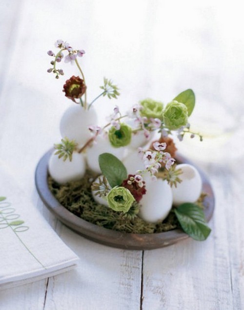 interessante kleine Tischdeko Idee-Blumen