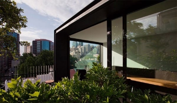 kleines Haus-Design grüne Architektur Dachterrasse