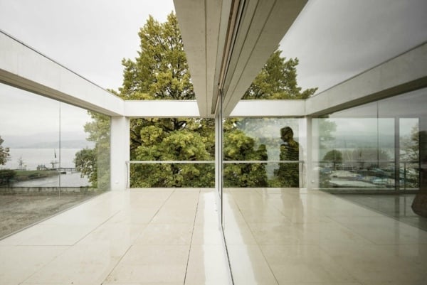 moderne Haus Architektur Glasfassade