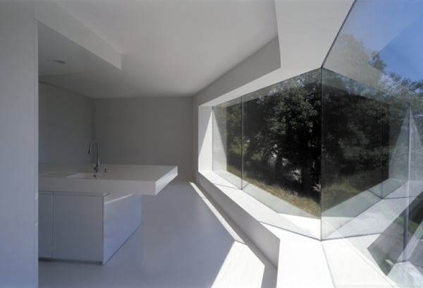 moderne verglaste Hausfassade