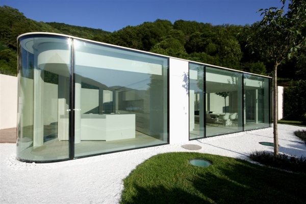 modernes Glashaus-Fassadengestaltung