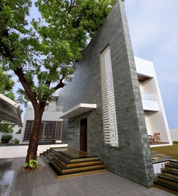 modernes Blockhaus -minimalistische Architektur