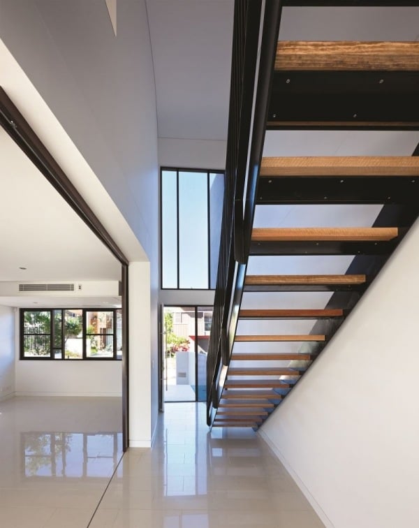 modernes blockhaus elegantem design treppen