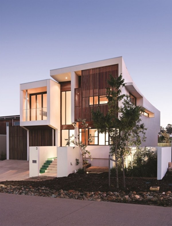 modernes blockhaus elegantem design vorderseite