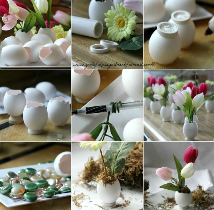 osterdeko-trends-eierschale-vase-tulpen-bastelidee-fruehling