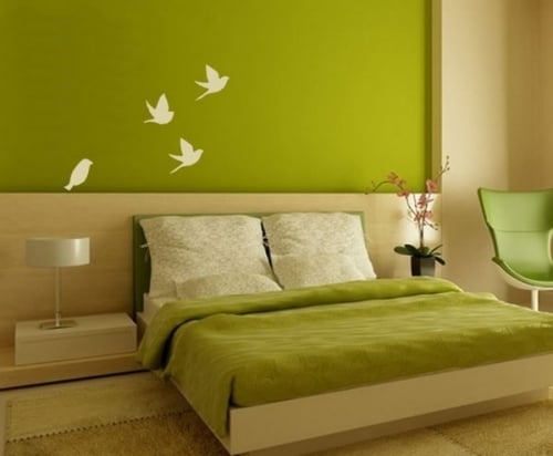 20coole ideen für wandtattoo design schlafzimmer vögel