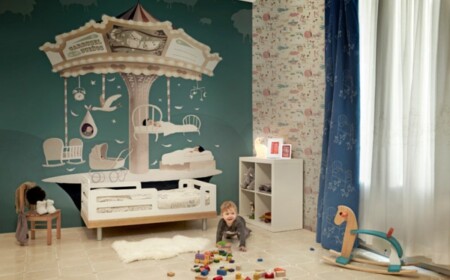Babyzimmer Wandgestaltung-Idee-süßes Schaukel