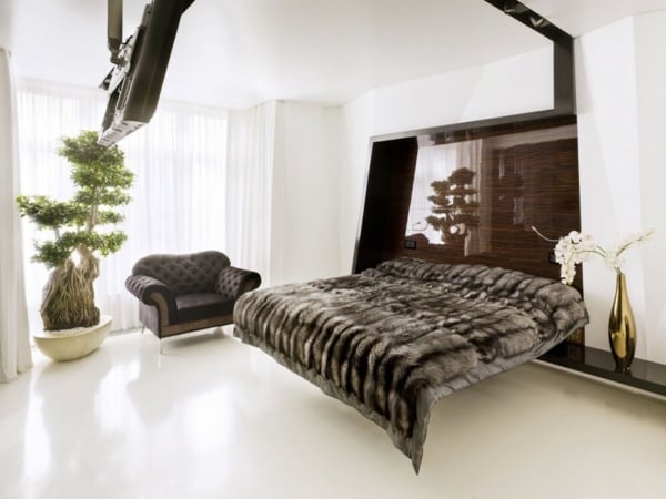 Bett Kopfteil Holz-luxuriöses Schlafzimmer 