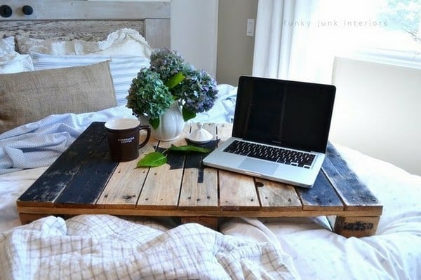 Bett Tisch Laptop-Holzpaletten Möbel