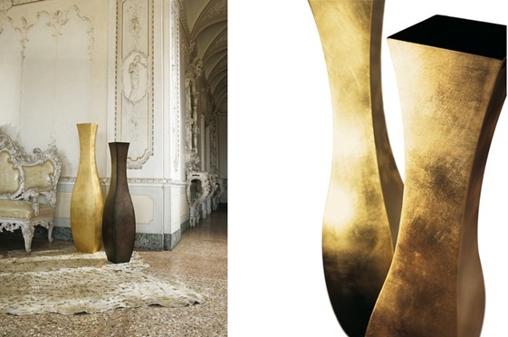 Boden Vasen-klassisch rund golden