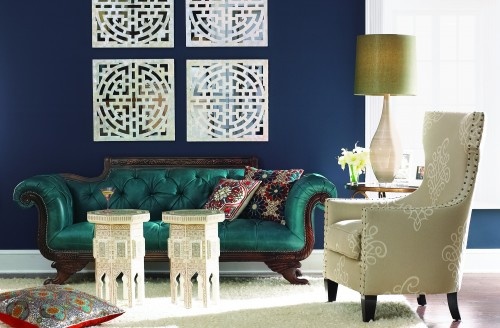 Farben Dekoration Wohnzimmer Emerald Grün