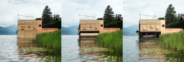 Flexible Fassade zusammen klappbar-Millstätter See Passivhaus