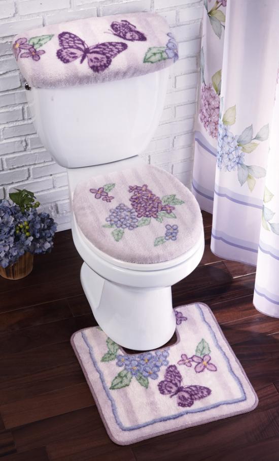 Frühling Haus badezimmer lila fußmatte schmetterlinge