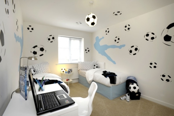 Fußball Zimmer Design-Ideen jugendzimmer